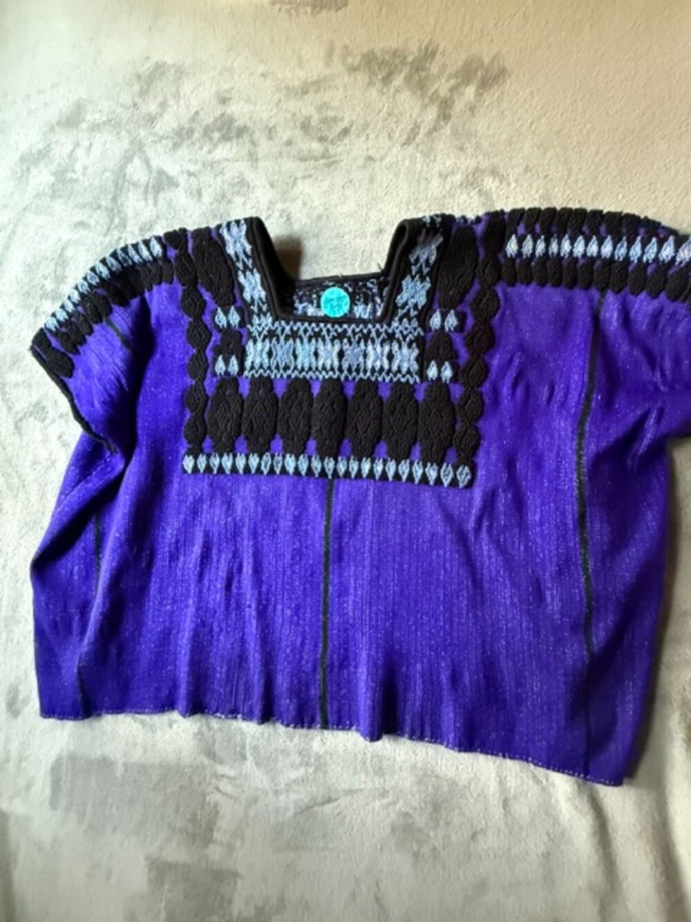 Huipil Top Cropped New with tags Purple Size M Embroidered